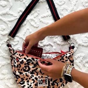 Brighton Wild Leopard Crossbody Travel Bag